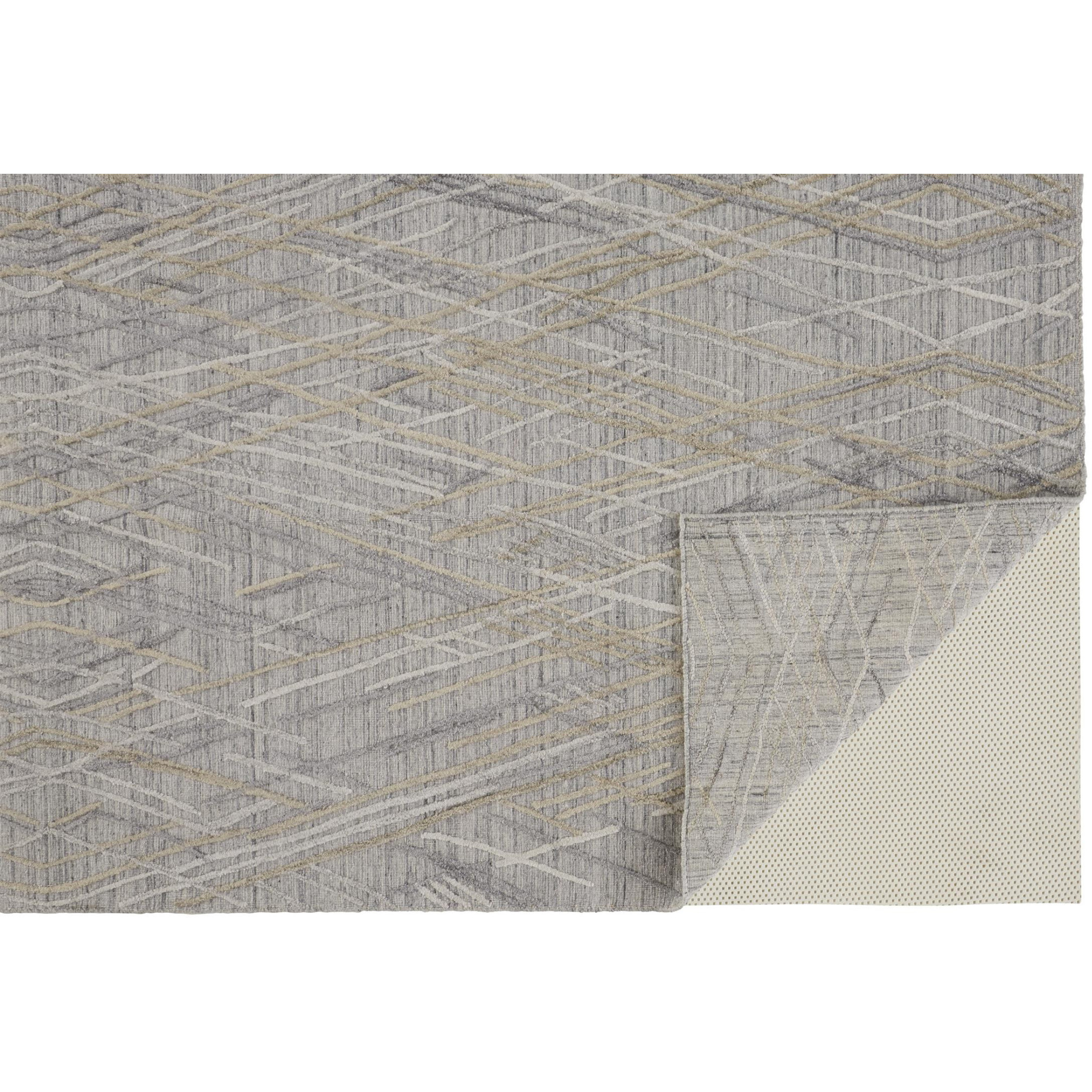 2 X 3 gray And Ivory Abstract Hand Woven Area Rug