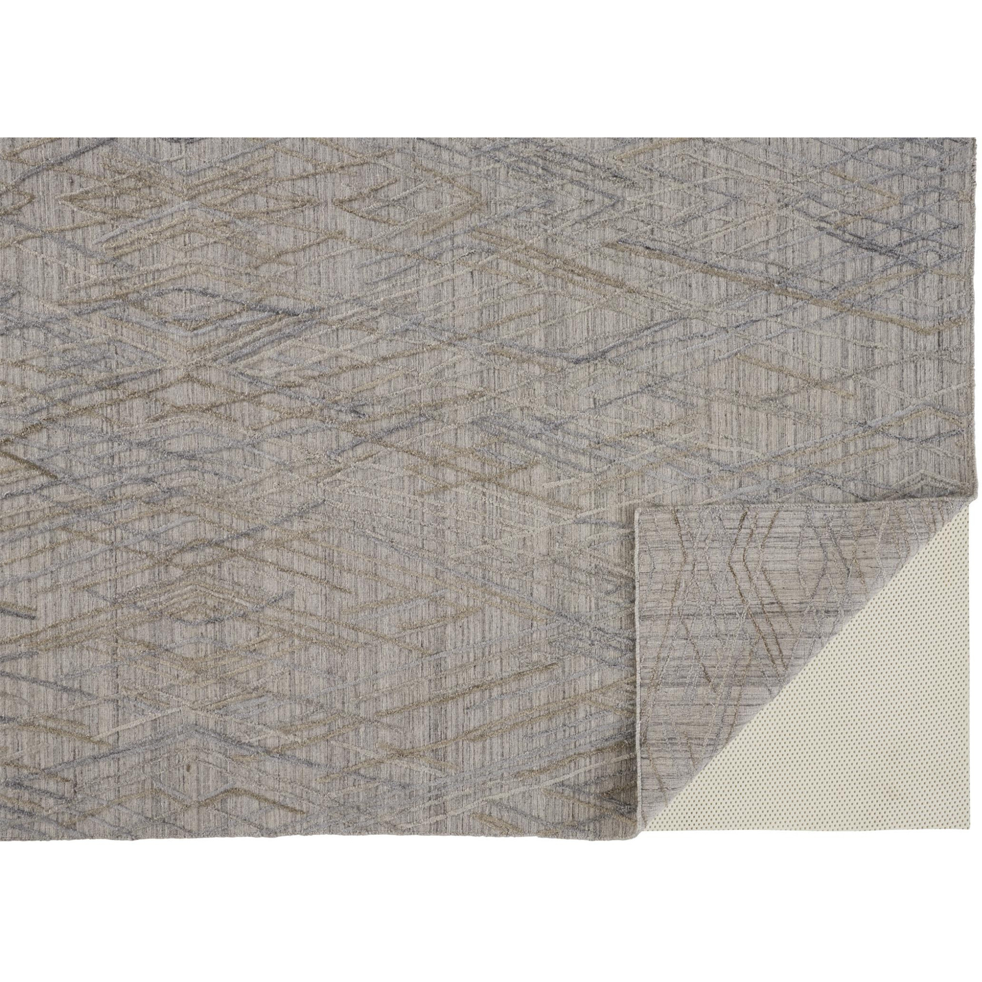 2 X 3 gray And Blue Abstract Hand Woven Area Rug