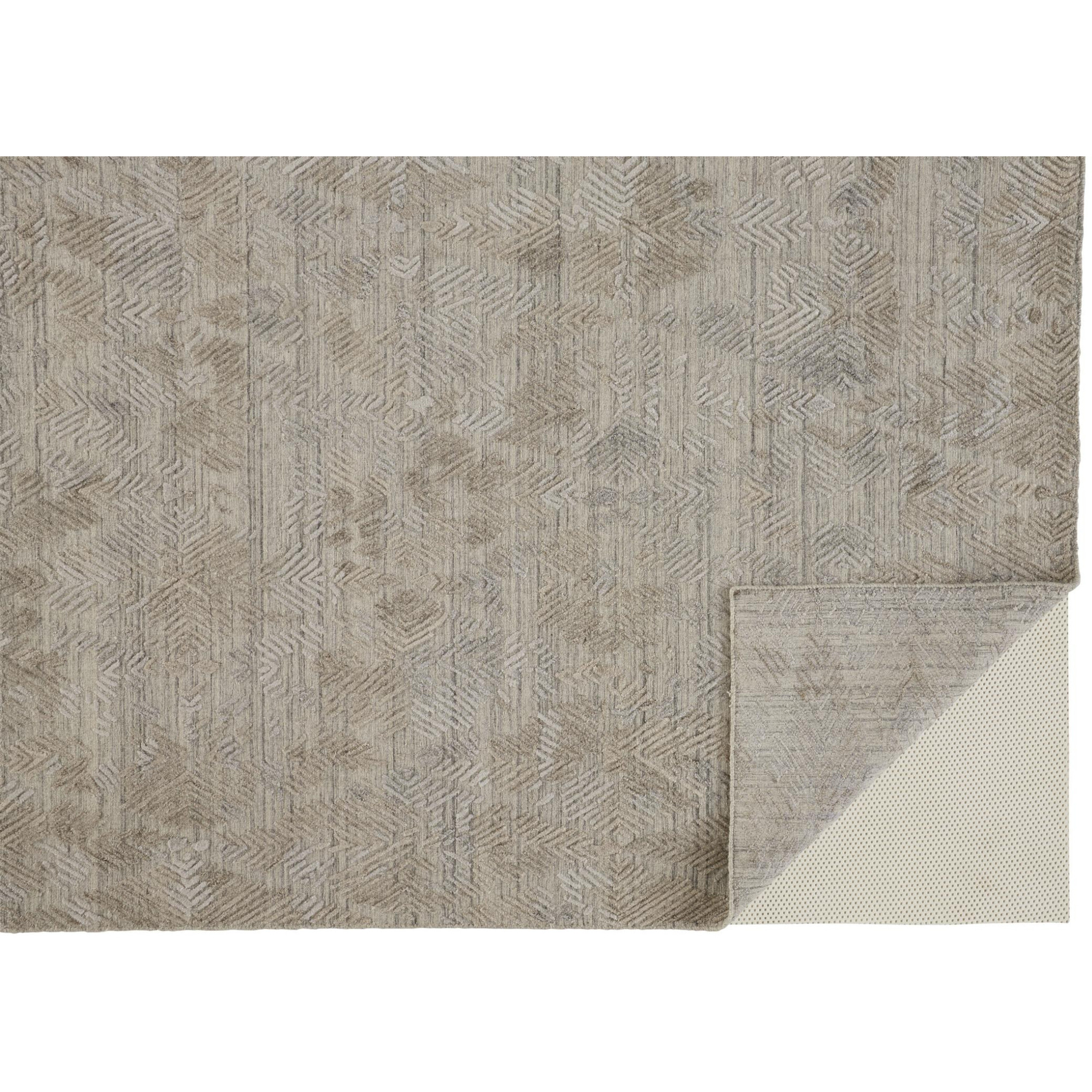 2 X 3 gray And Taupe Abstract Hand Woven Area Rug