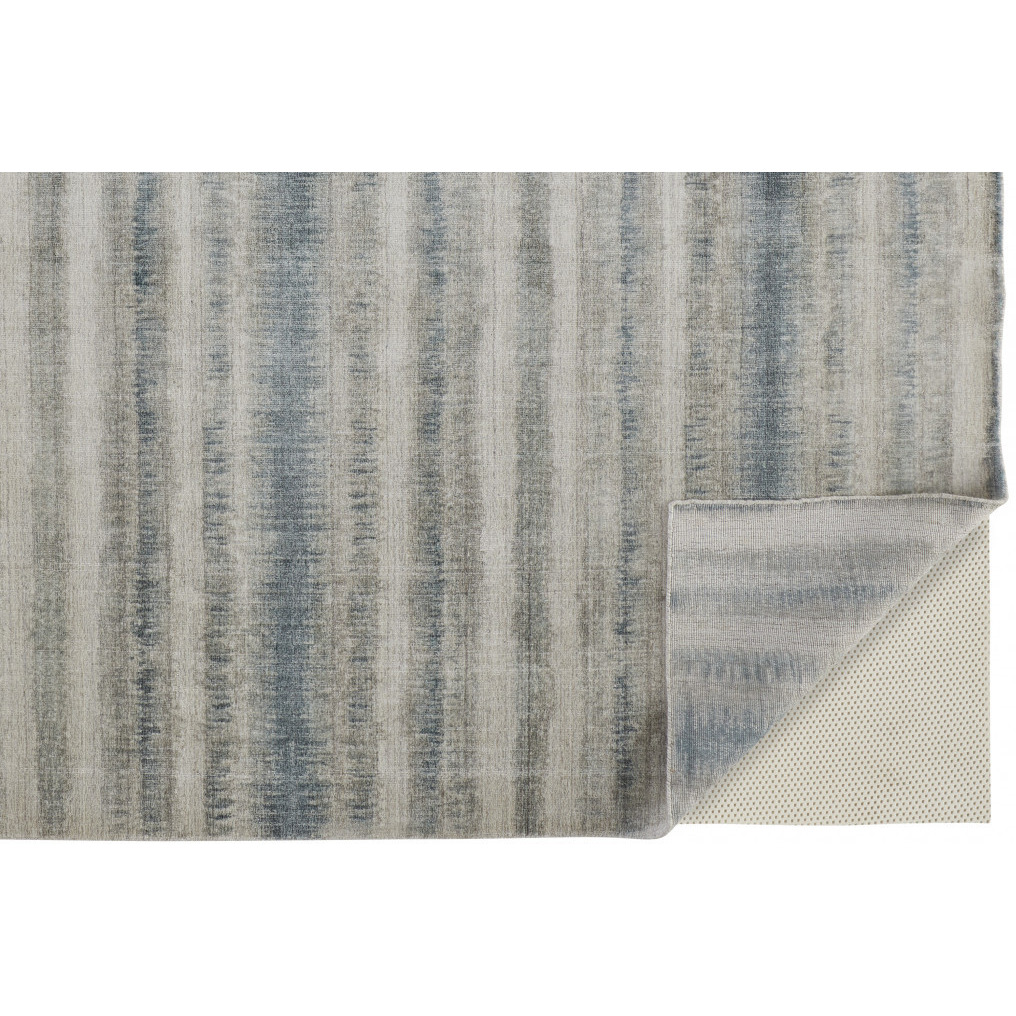 2 X 3 gray Blue And green Abstract Hand Woven Area Rug