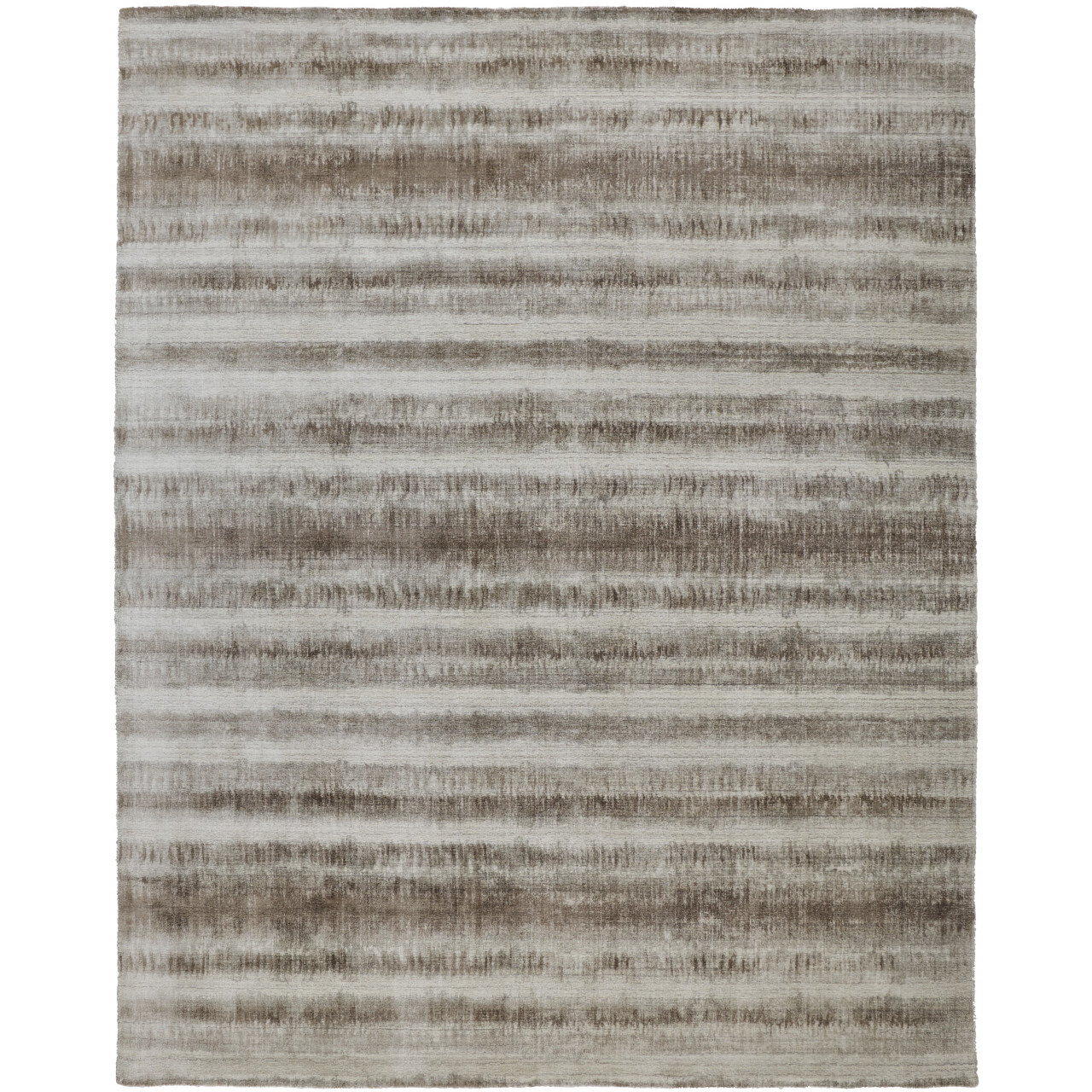 5 X 8 Tan Ivory And Brown Abstract Hand Woven Area Rug