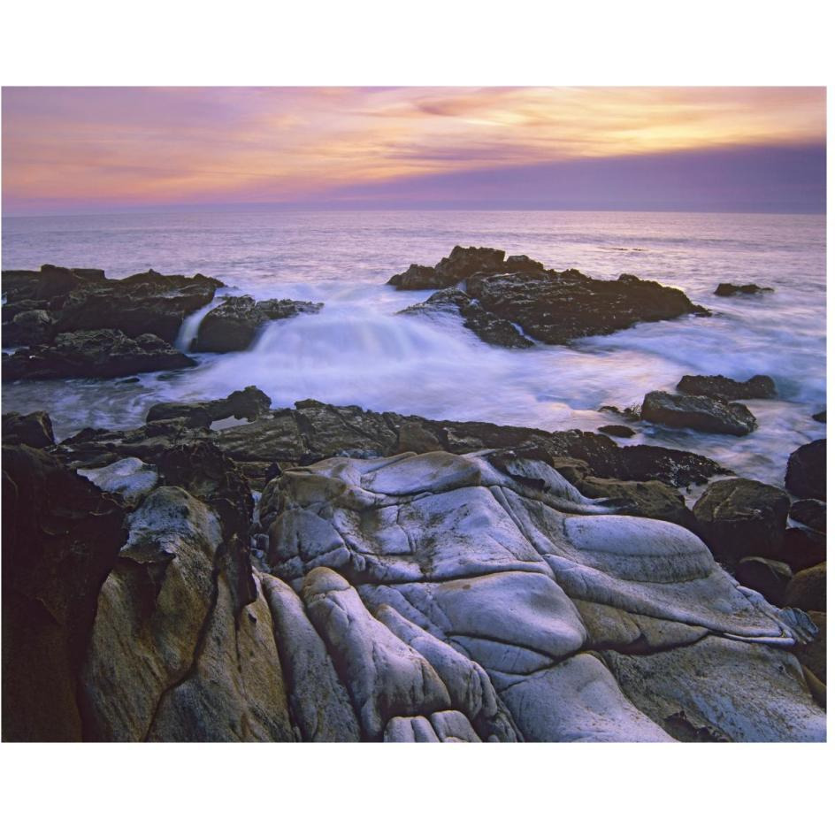 Wave hiting coastal rocks, Gerstle Cove, Salt Point State Park, California-Paper Art-30&quotx24"