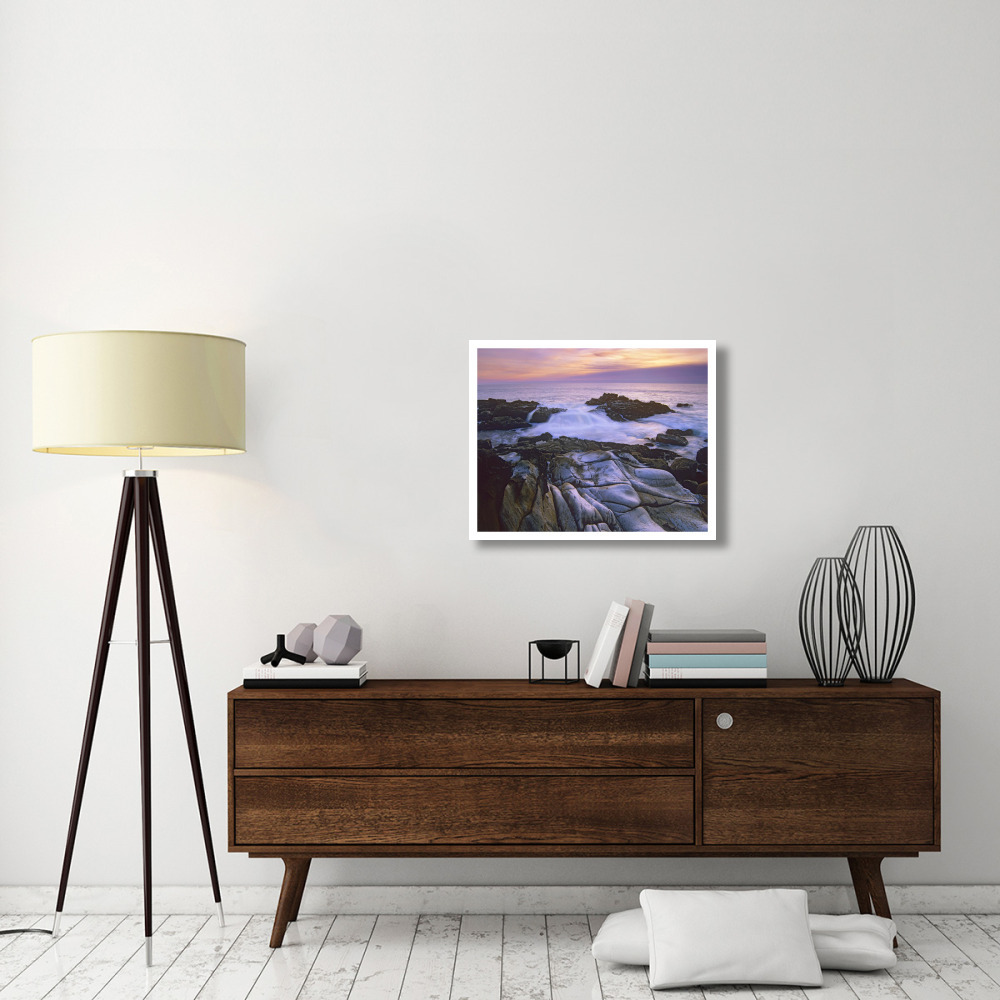 Wave hiting coastal rocks, Gerstle Cove, Salt Point State Park, California-Paper Art-30&quotx24"