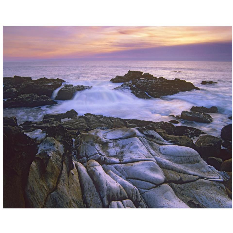 Wave hiting coastal rocks, Gerstle Cove, Salt Point State Park, California-Paper Art-37&quotx30"