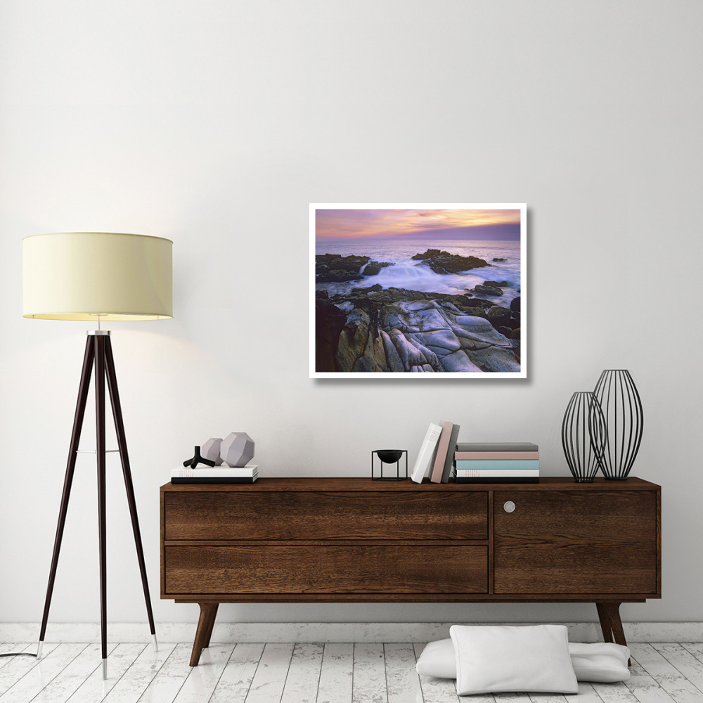 Wave hiting coastal rocks, Gerstle Cove, Salt Point State Park, California-Paper Art-37&quotx30"