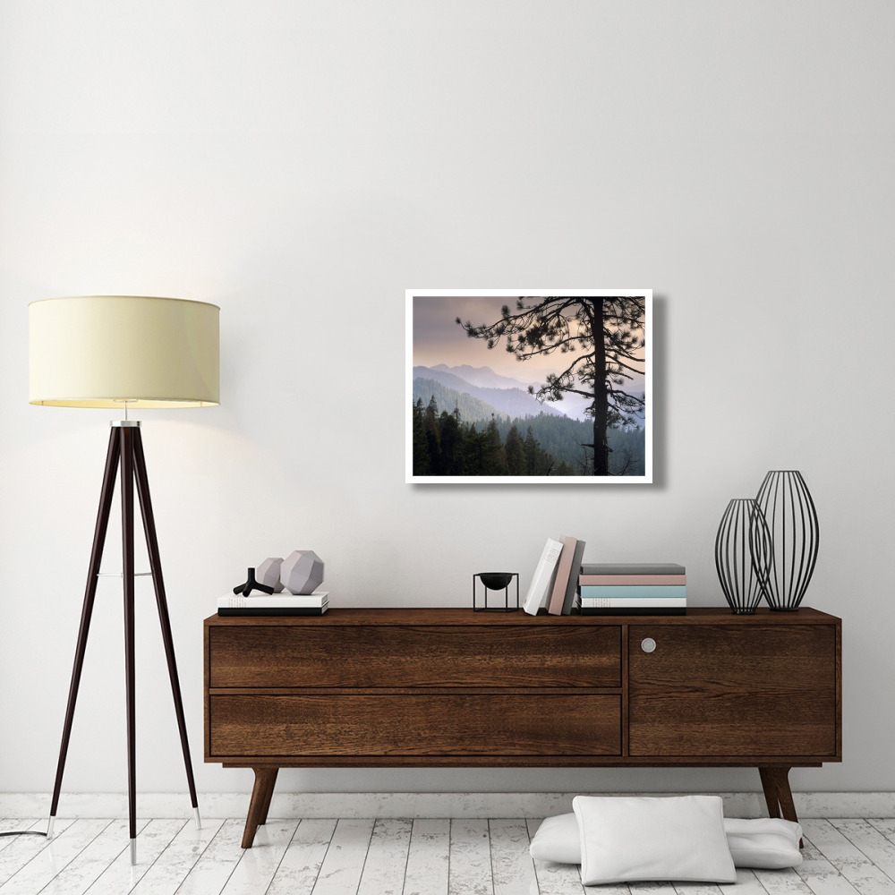 View over foothills to the west from Kings Canyon National Park, California-Paper Art-34&quotx26"