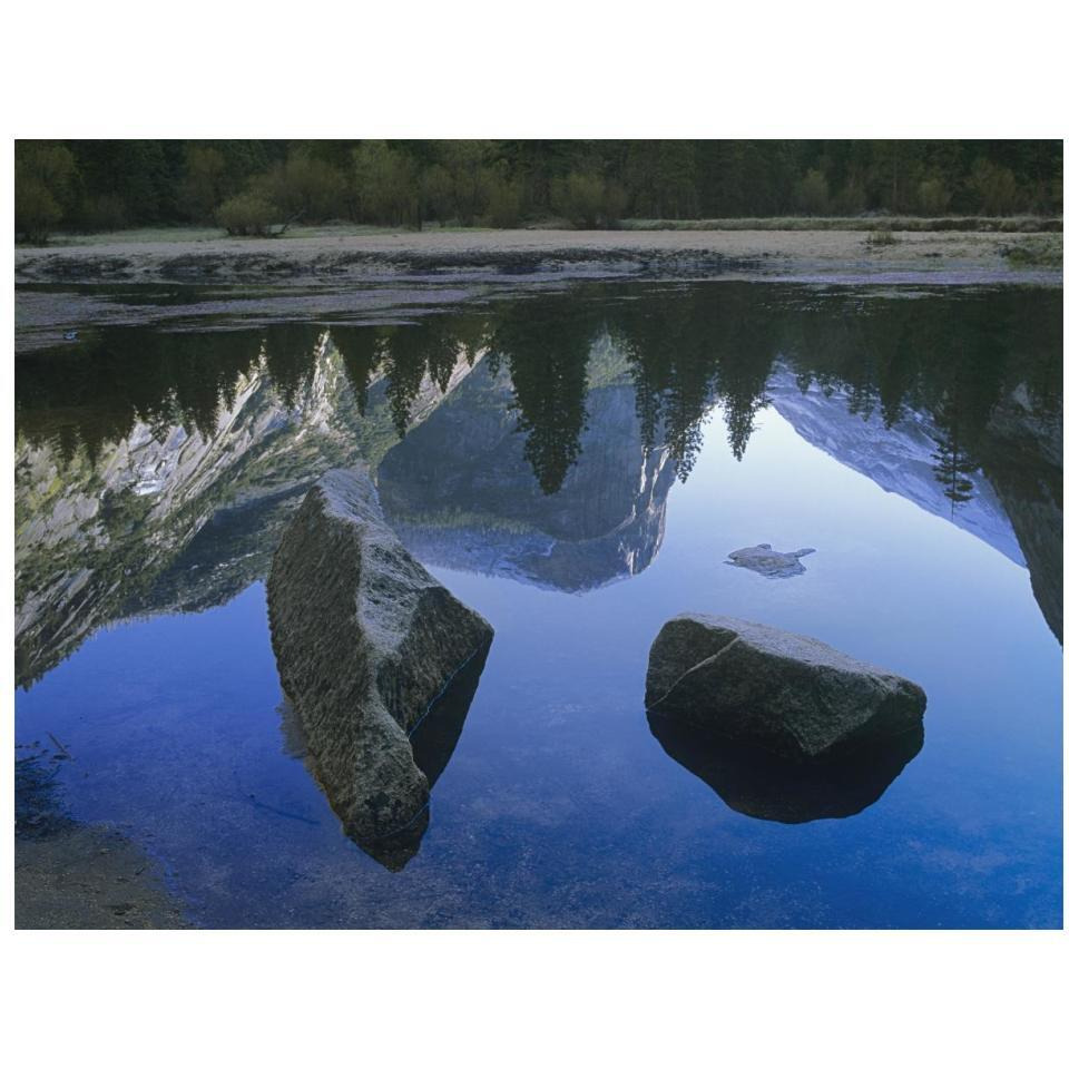 Mount Watkins reflected in, Mirror Lake, Yosemite National Park, California-Paper Art-18&quotx14"