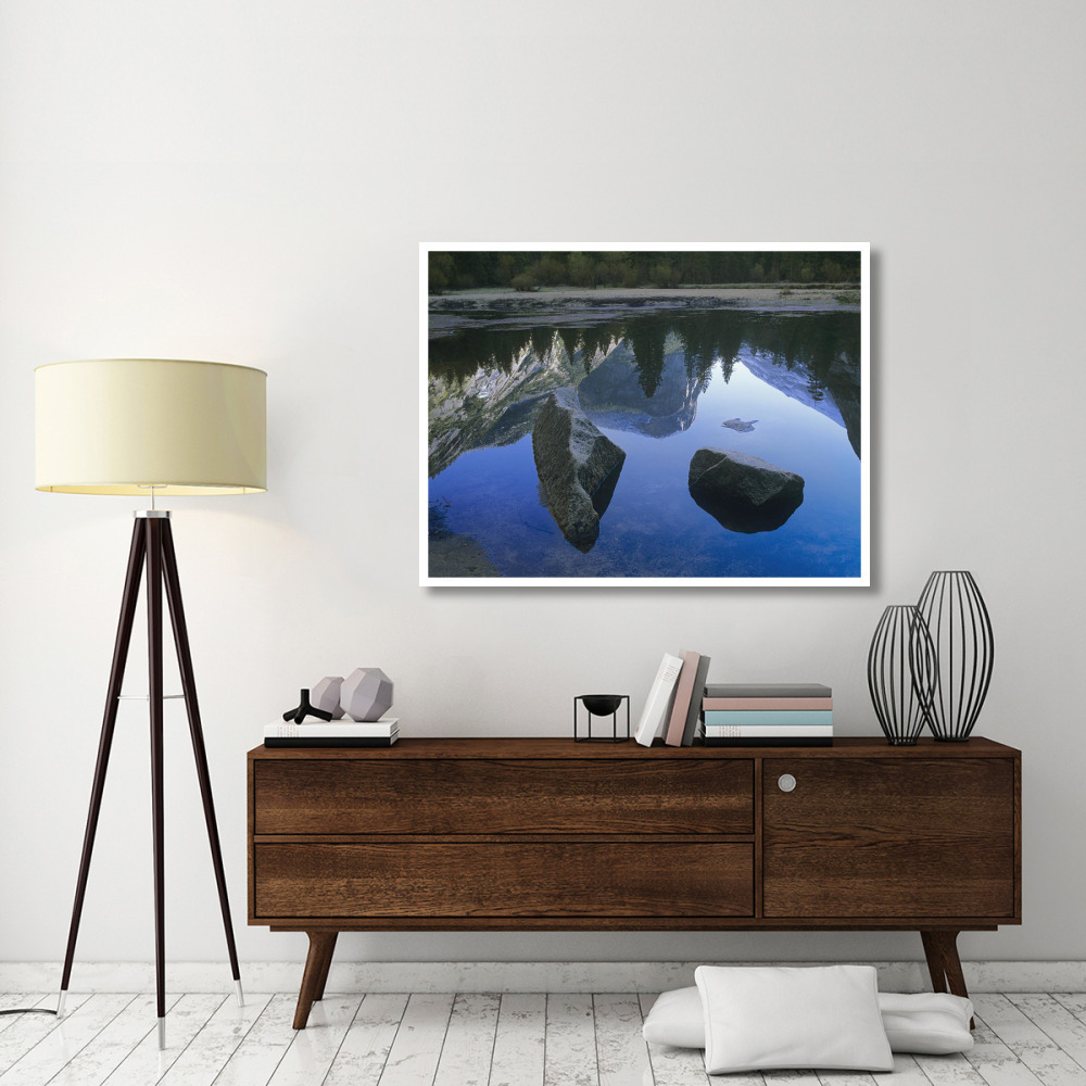Mount Watkins reflected in, Mirror Lake, Yosemite National Park, California-Paper Art-50&quotx38"