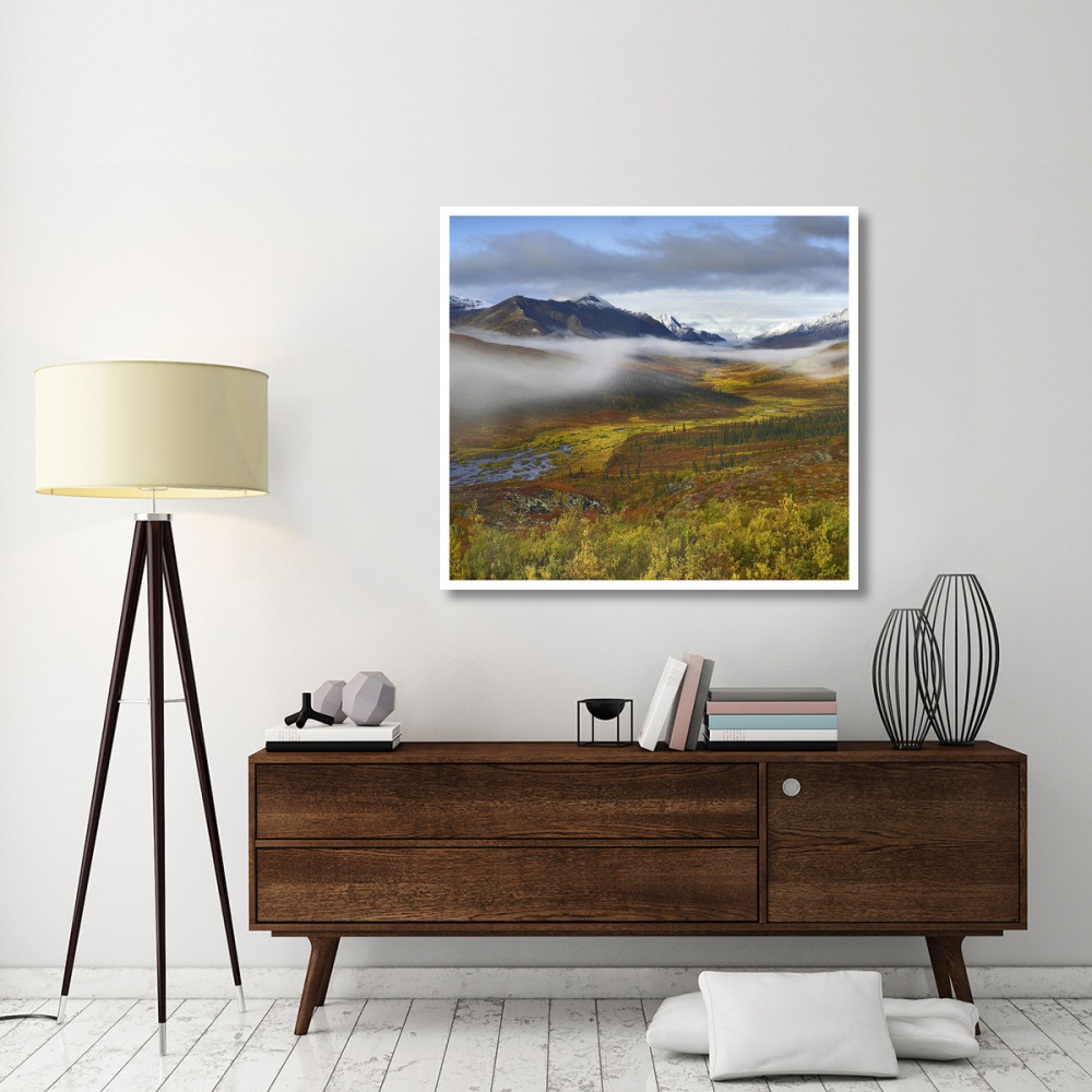 Fog over tundra, Tombstone Range, Tombstone Territorial Park, Yukon, Canada-Paper Art-46&quotx42.04"