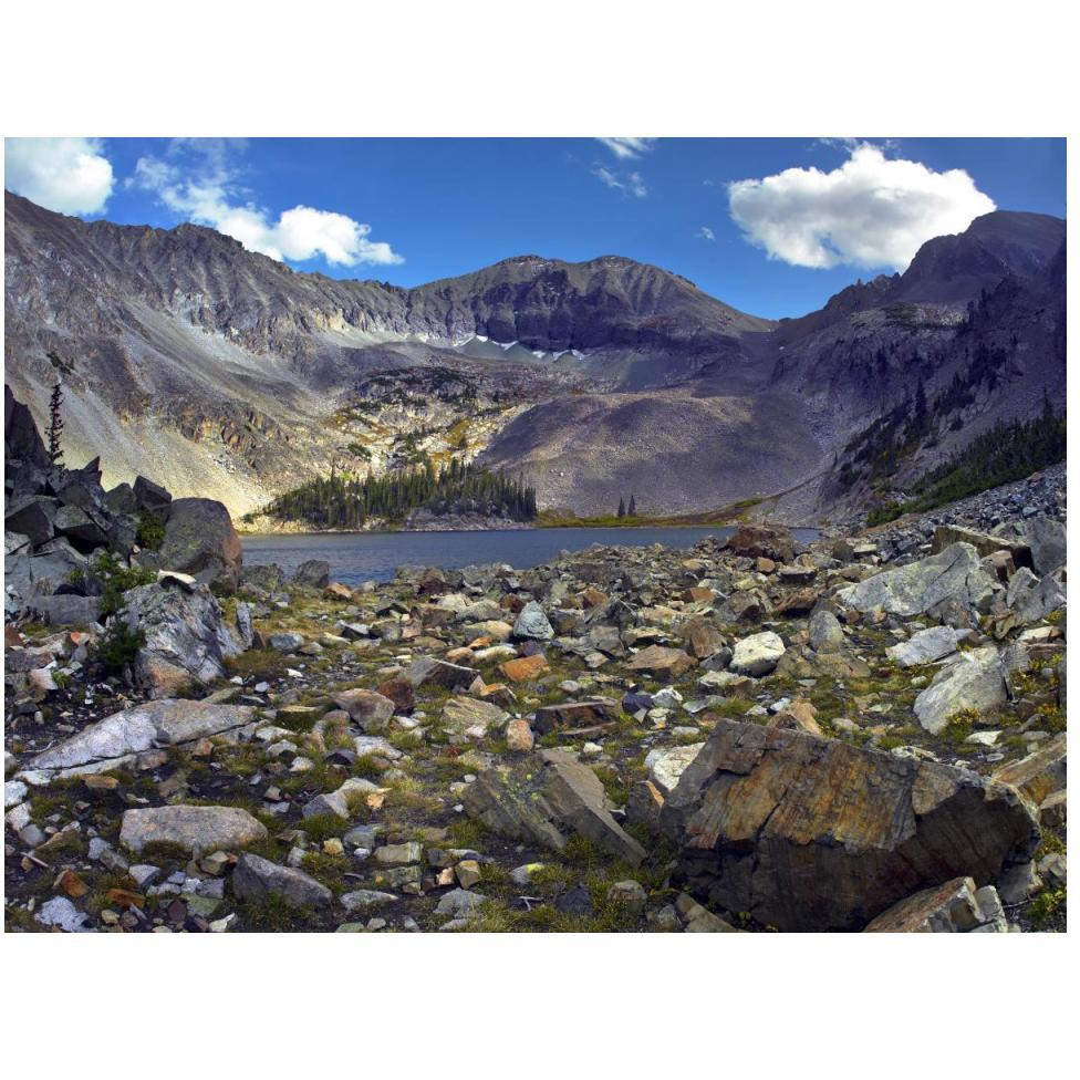 Nokhu crags, hornfel layers carved by glaciers, Medicine Bow Range, Colorado-Paper Art-50&quotx38"