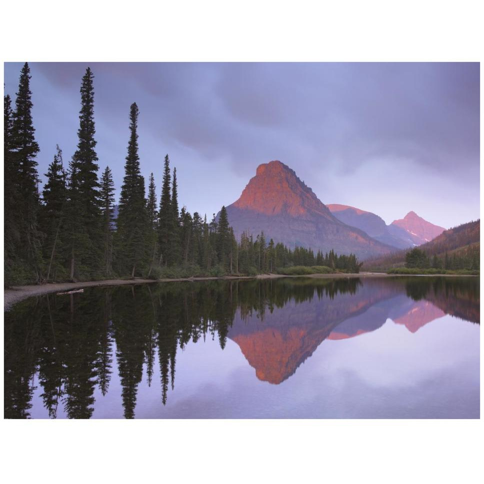 Mount Sinopah reflected in Two Medicine Lake, Glacier National Park, Montana-Paper Art-42&quotx32"