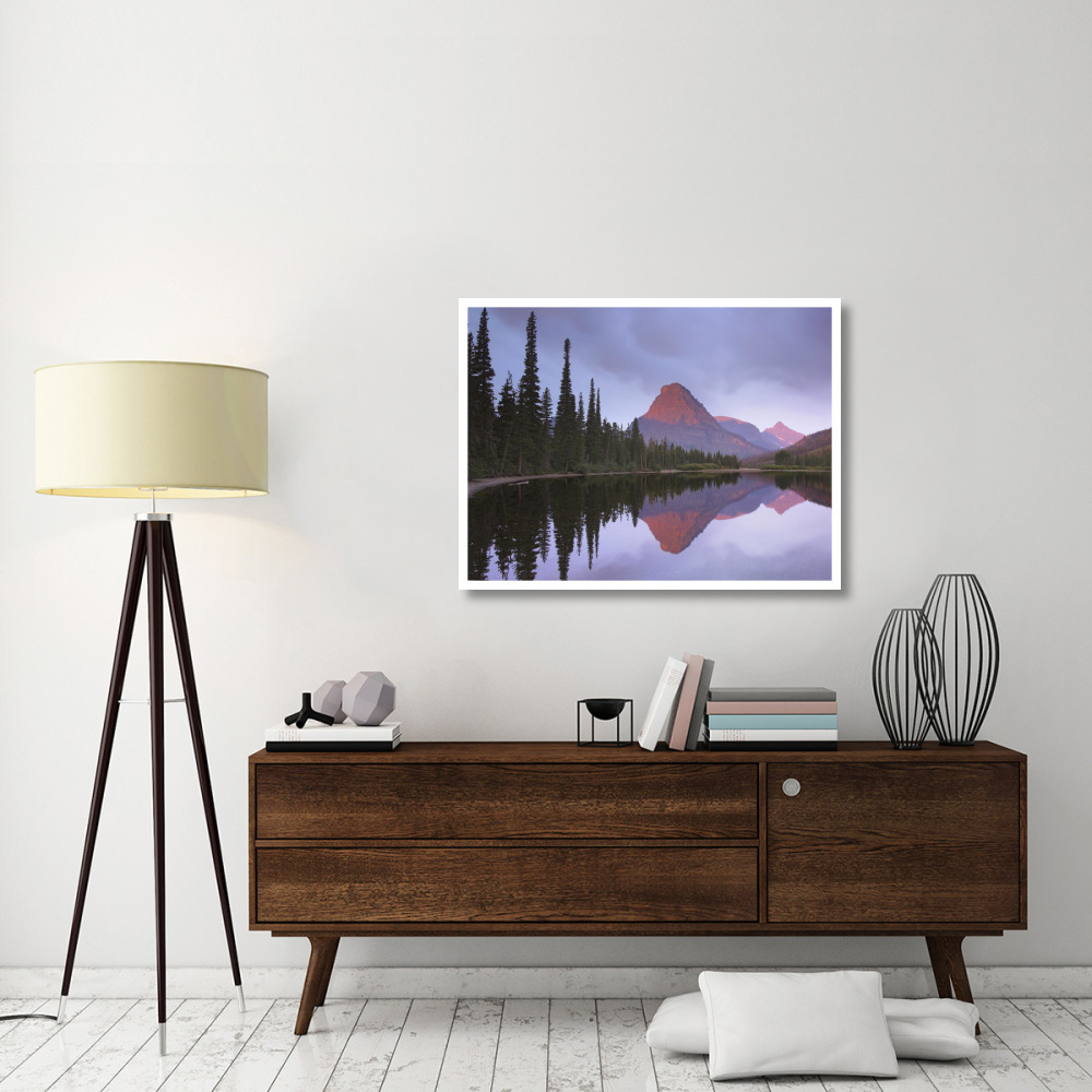 Mount Sinopah reflected in Two Medicine Lake, Glacier National Park, Montana-Paper Art-42&quotx32"