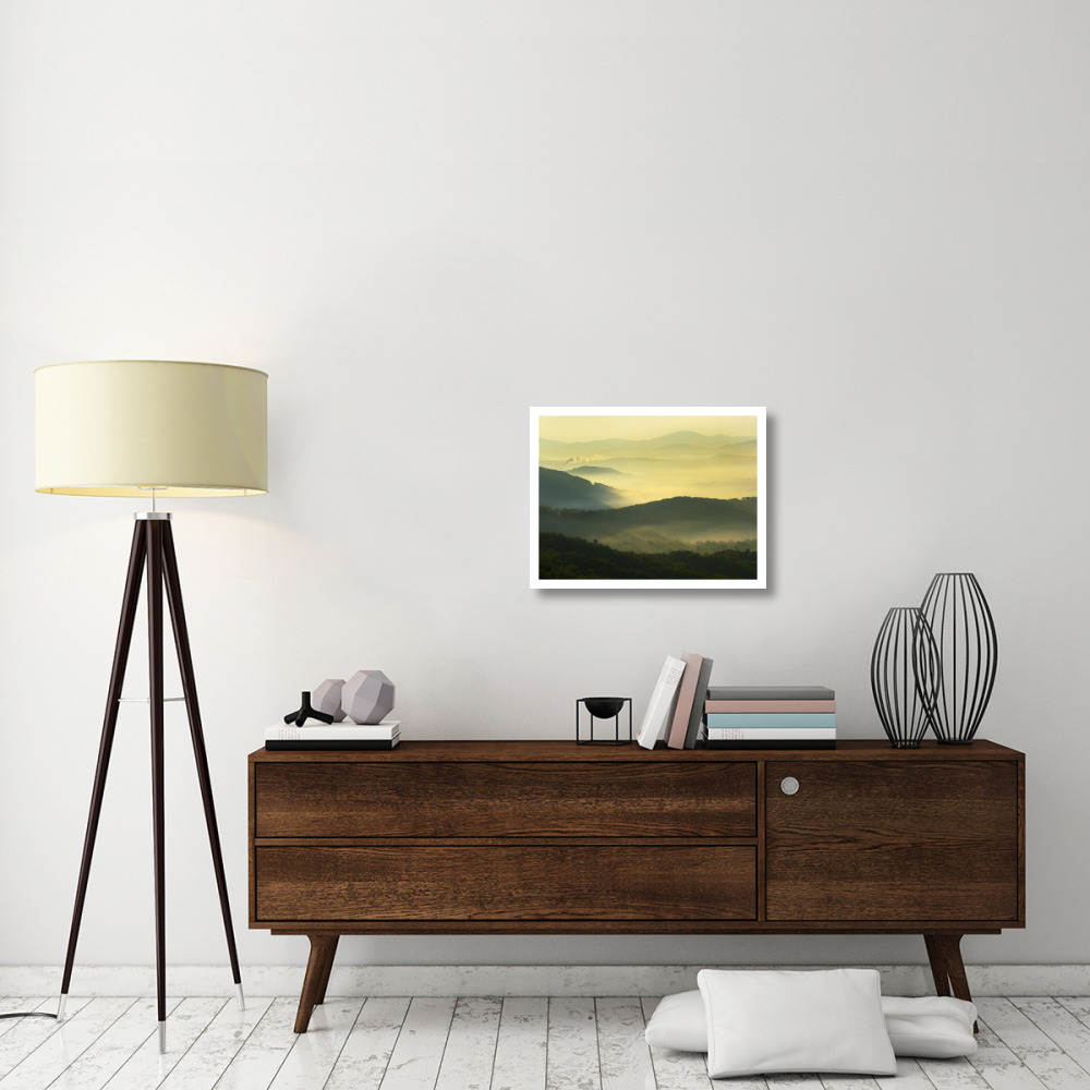 Appalachian Mountains from Doughton Park, Blue Ridge Parkway, North Carolina-Paper Art-26&quotx20"