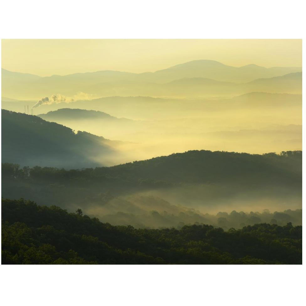 Appalachian Mountains from Doughton Park, Blue Ridge Parkway, North Carolina-Paper Art-50&quotx38"