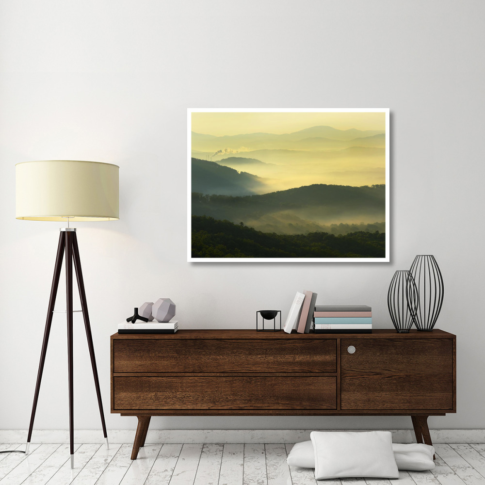 Appalachian Mountains from Doughton Park, Blue Ridge Parkway, North Carolina-Paper Art-50&quotx38"