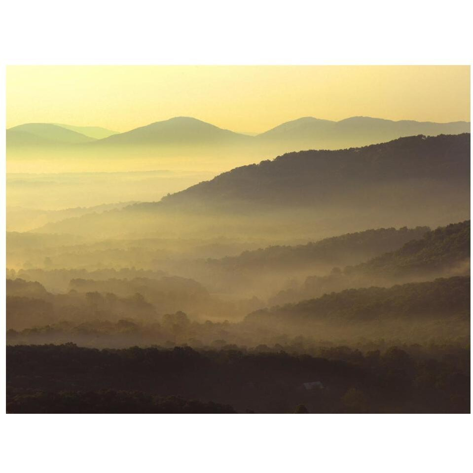 Appalachian Mountains from Doughton Park, Blue Ridge Parkway, North Carolina-Paper Art-18&quotx14"