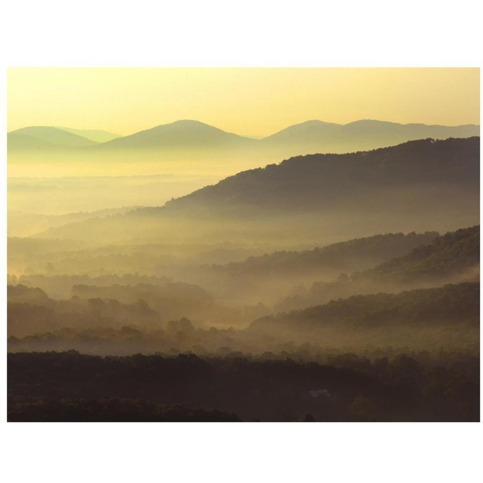 Appalachian Mountains from Doughton Park, Blue Ridge Parkway, North Carolina-Paper Art-34&quotx26"