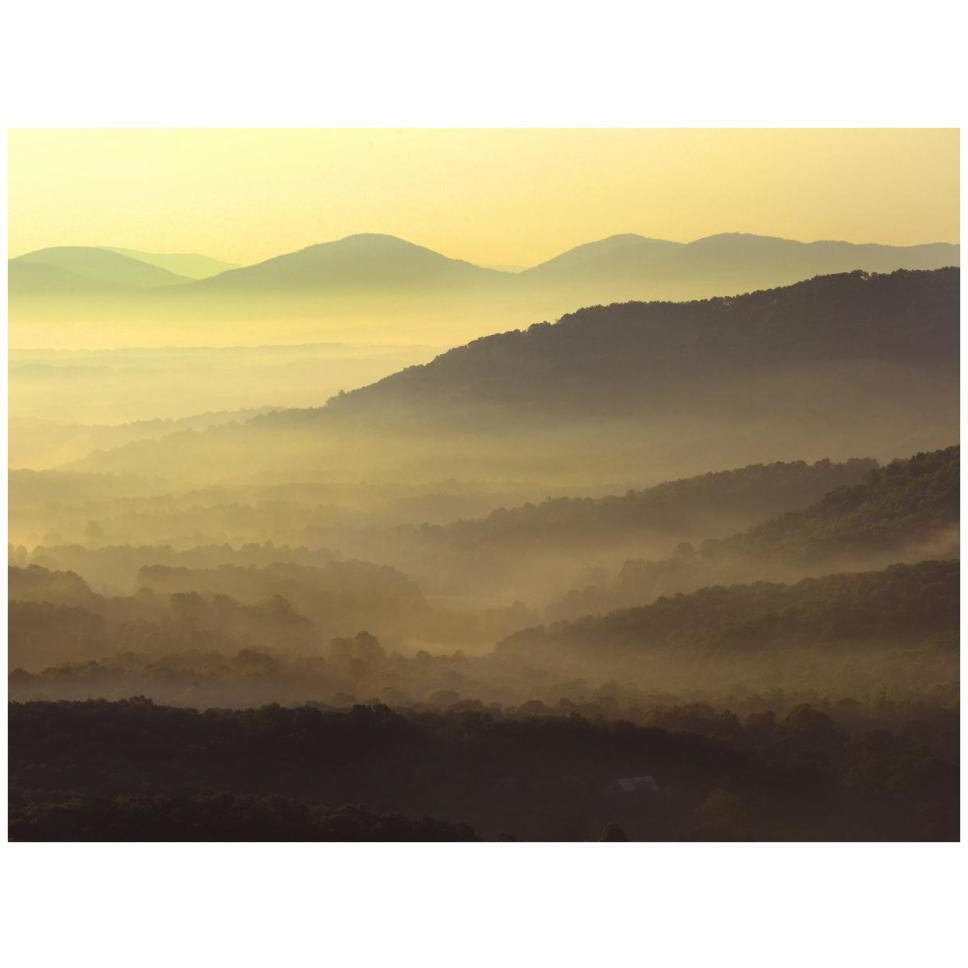 Appalachian Mountains from Doughton Park, Blue Ridge Parkway, North Carolina-Paper Art-42&quotx32"