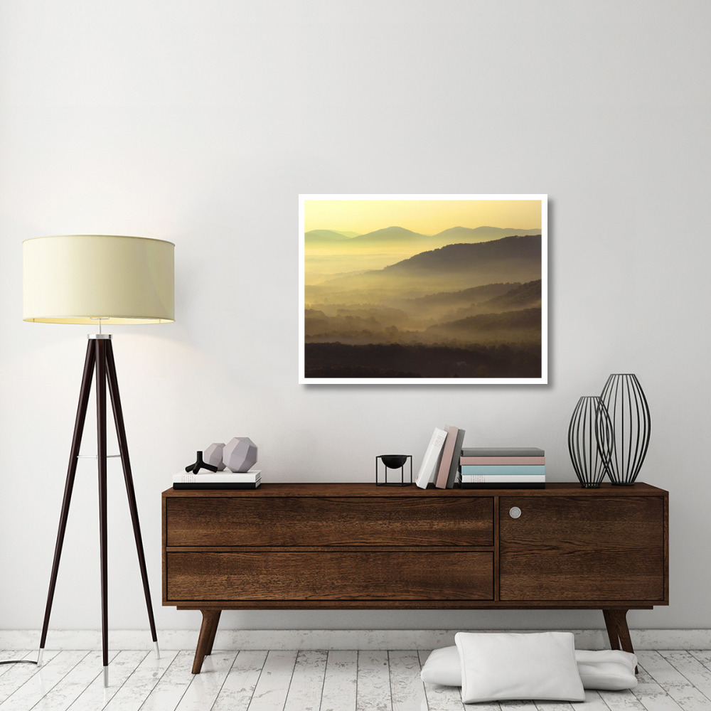 Appalachian Mountains from Doughton Park, Blue Ridge Parkway, North Carolina-Paper Art-42&quotx32"