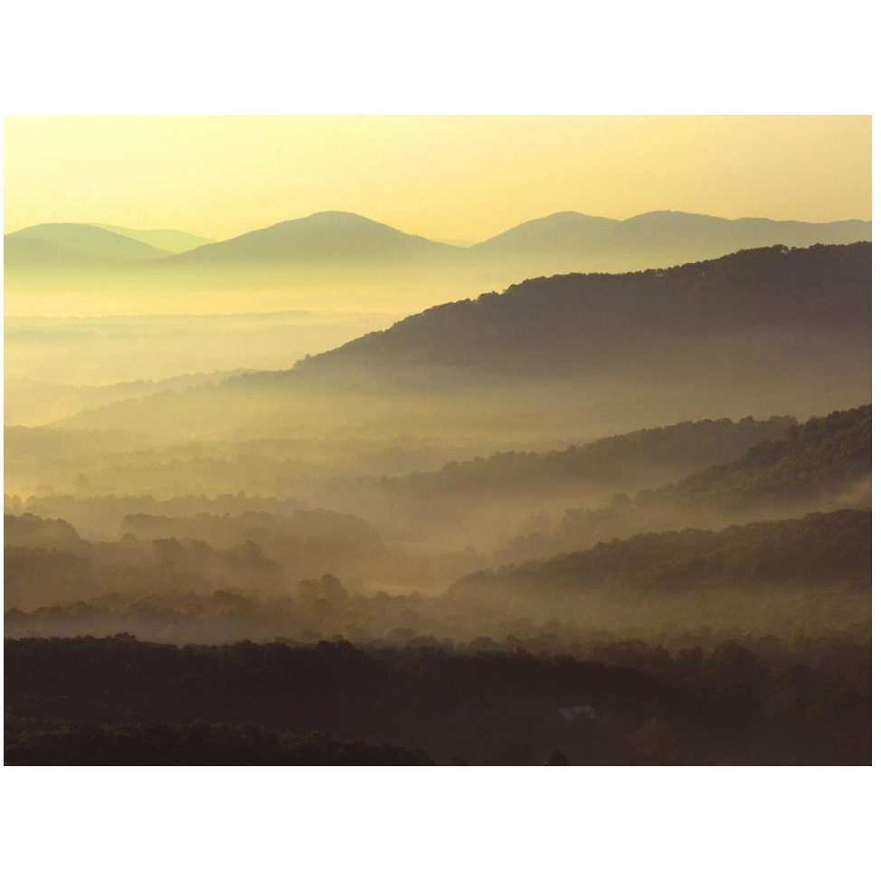 Appalachian Mountains from Doughton Park, Blue Ridge Parkway, North Carolina-Paper Art-50&quotx38"
