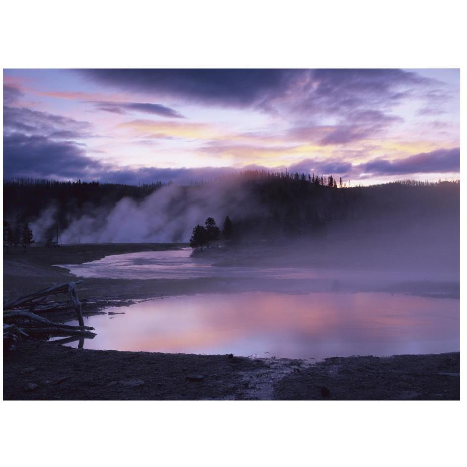 Steaming hot springs, Midway Geyser Basin, Yellowstone National Park, Wyoming-Paper Art-26&quotx20"