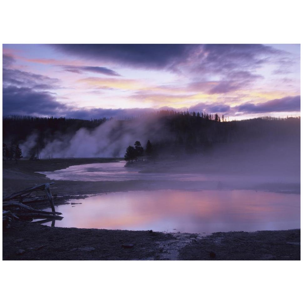 Steaming hot springs, Midway Geyser Basin, Yellowstone National Park, Wyoming-Paper Art-42&quotx32"