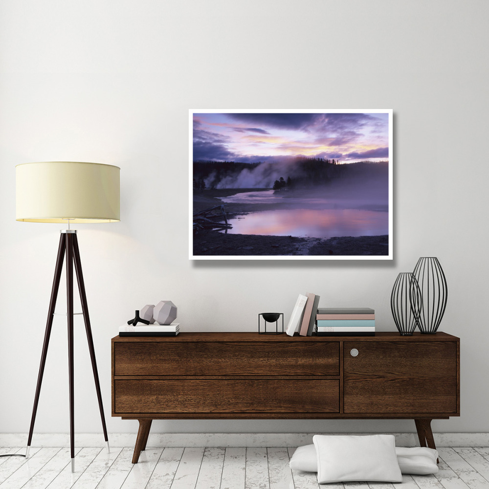 Steaming hot springs, Midway Geyser Basin, Yellowstone National Park, Wyoming-Paper Art-50&quotx38"