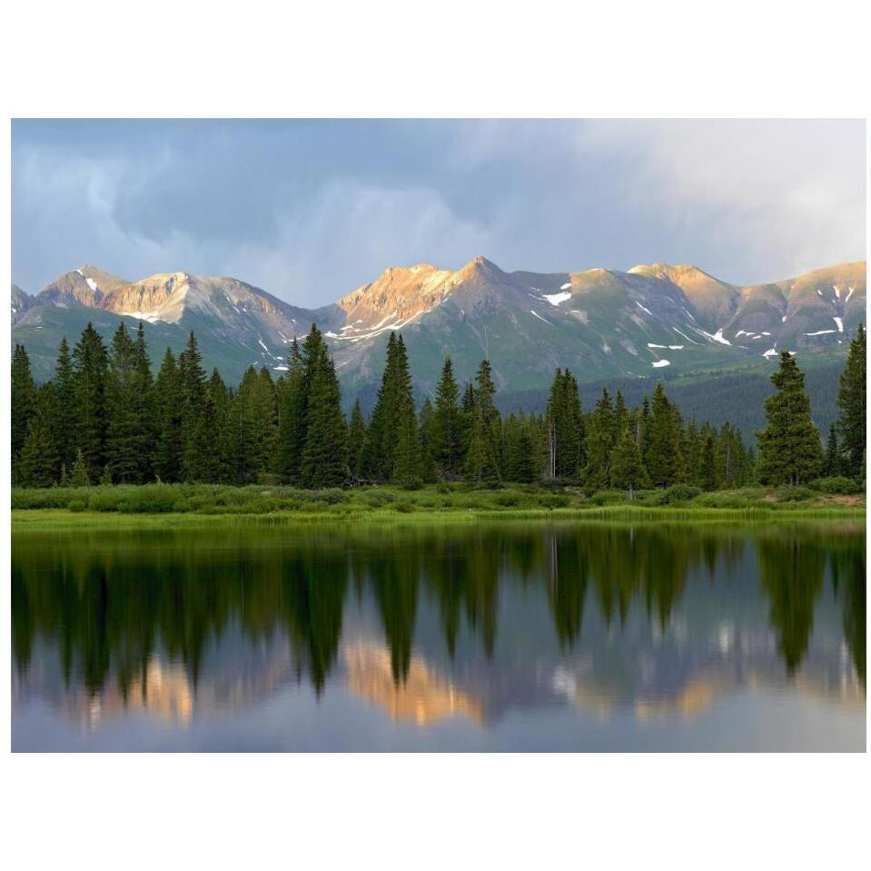 West Needle Mountains reflected in Molas Lake, Weminuche Wilderness, Colorado-Paper Art-18&quotx14"