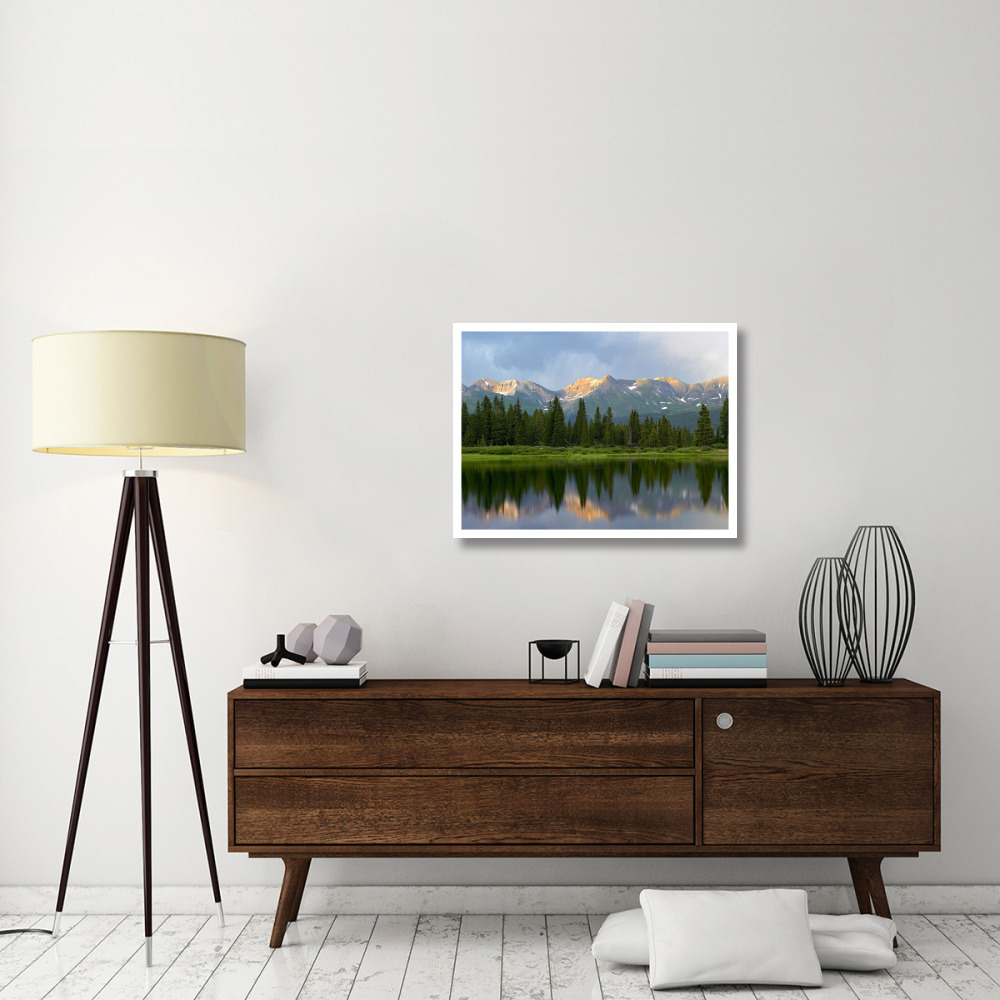 West Needle Mountains reflected in Molas Lake, Weminuche Wilderness, Colorado-Paper Art-34&quotx26"