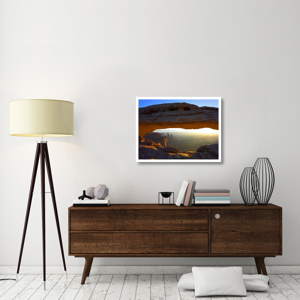 Mesa Arch at sunset from the Mesa Arch Trail, Canyonlands National Park, Utah-Paper Art-34&quotx26"