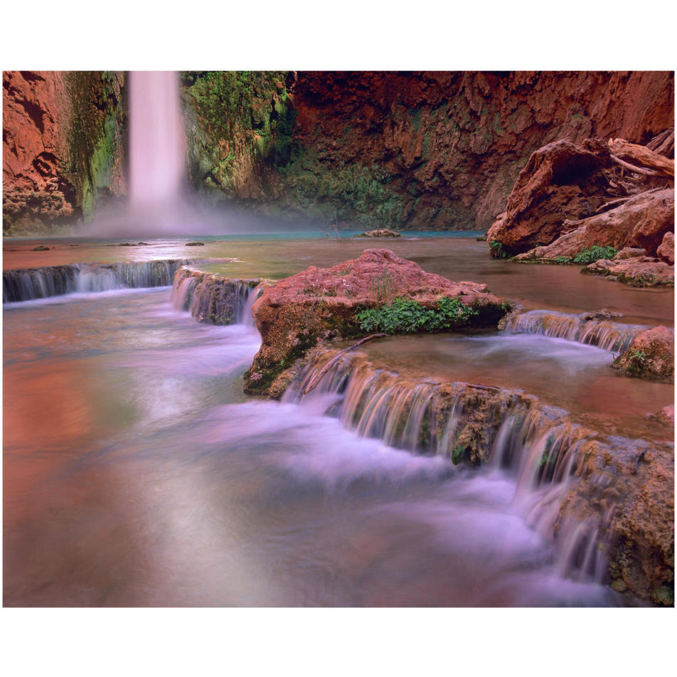 Mooney Falls cascading into Havasu Creek, Grand Canyon National Park, Arizona-Paper Art-37&quotx30"