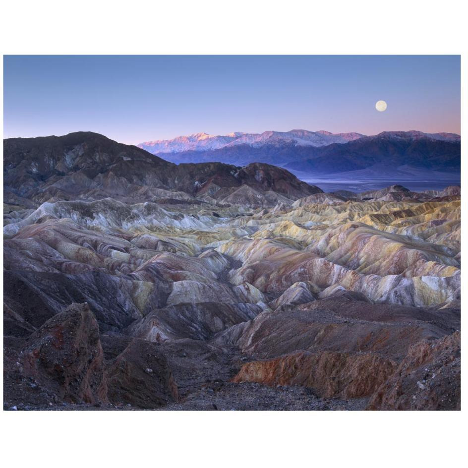 Full moon rising over Zabriskie Point, Death Valley National Park, California-Paper Art-26&quotx20"