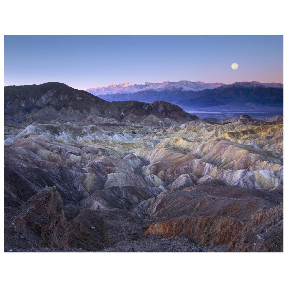 Full moon rising over Zabriskie Point, Death Valley National Park, California-Paper Art-34&quotx26"