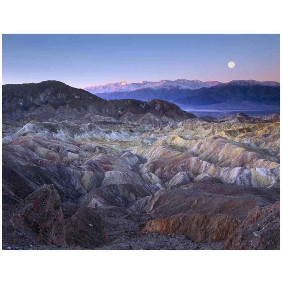 Full moon rising over Zabriskie Point, Death Valley National Park, California-Paper Art-42&quotx32"