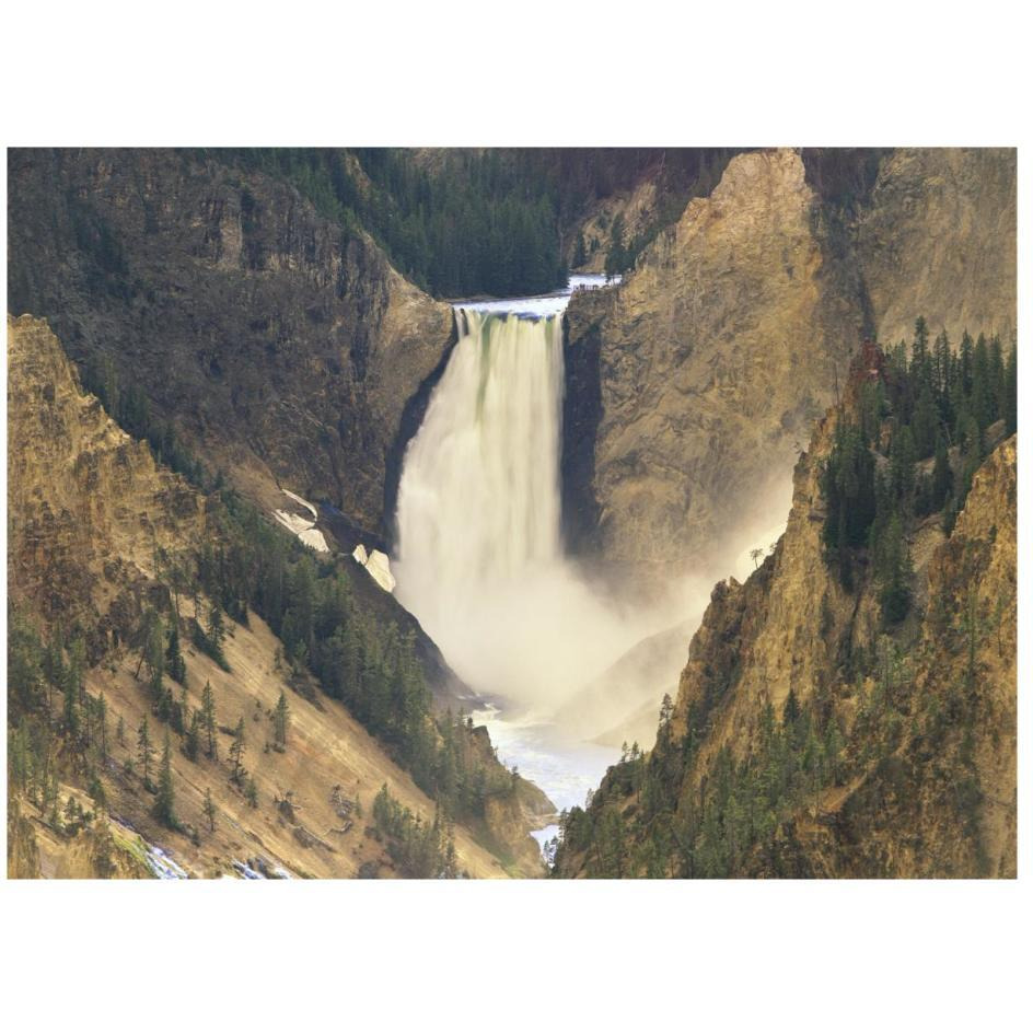 Lower Yellowstone Falls and Grand Canyon of Yellowstone National Park, Wyoming-Paper Art-26&quotx20"
