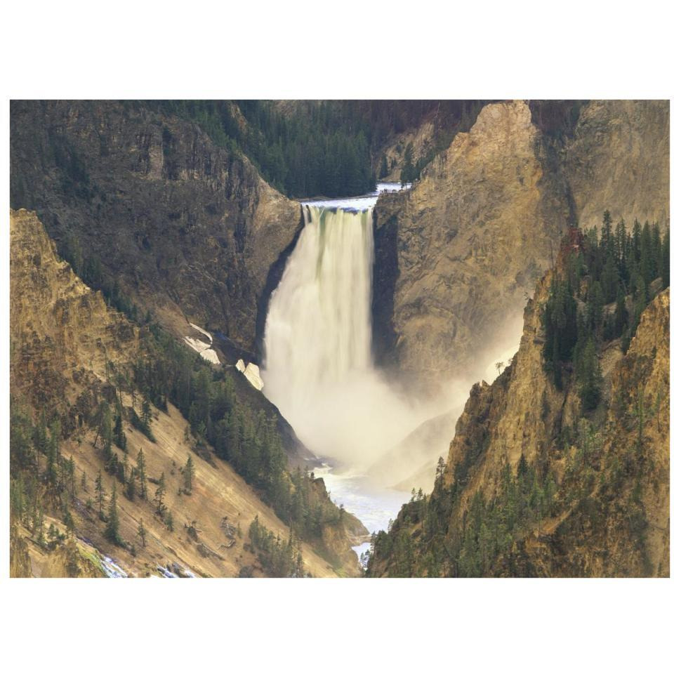 Lower Yellowstone Falls and Grand Canyon of Yellowstone National Park, Wyoming-Paper Art-34&quotx26"
