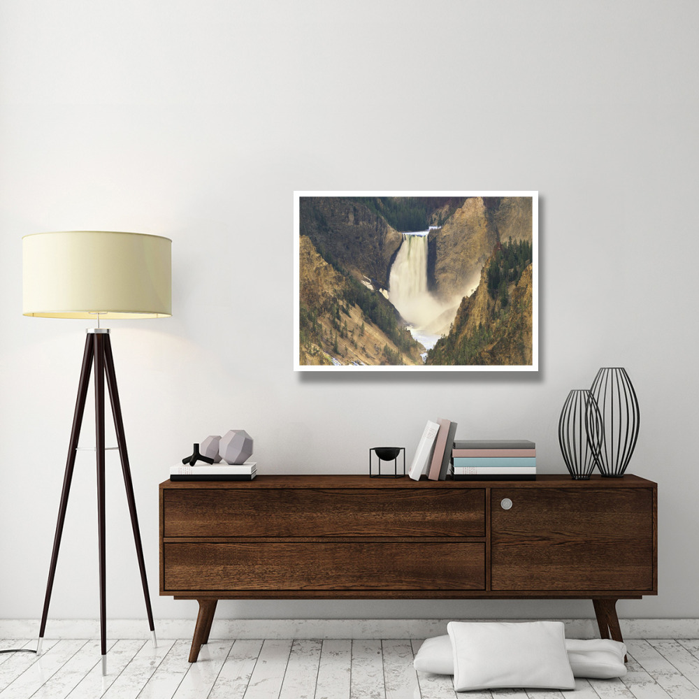 Lower Yellowstone Falls and Grand Canyon of Yellowstone National Park, Wyoming-Paper Art-42&quotx32"