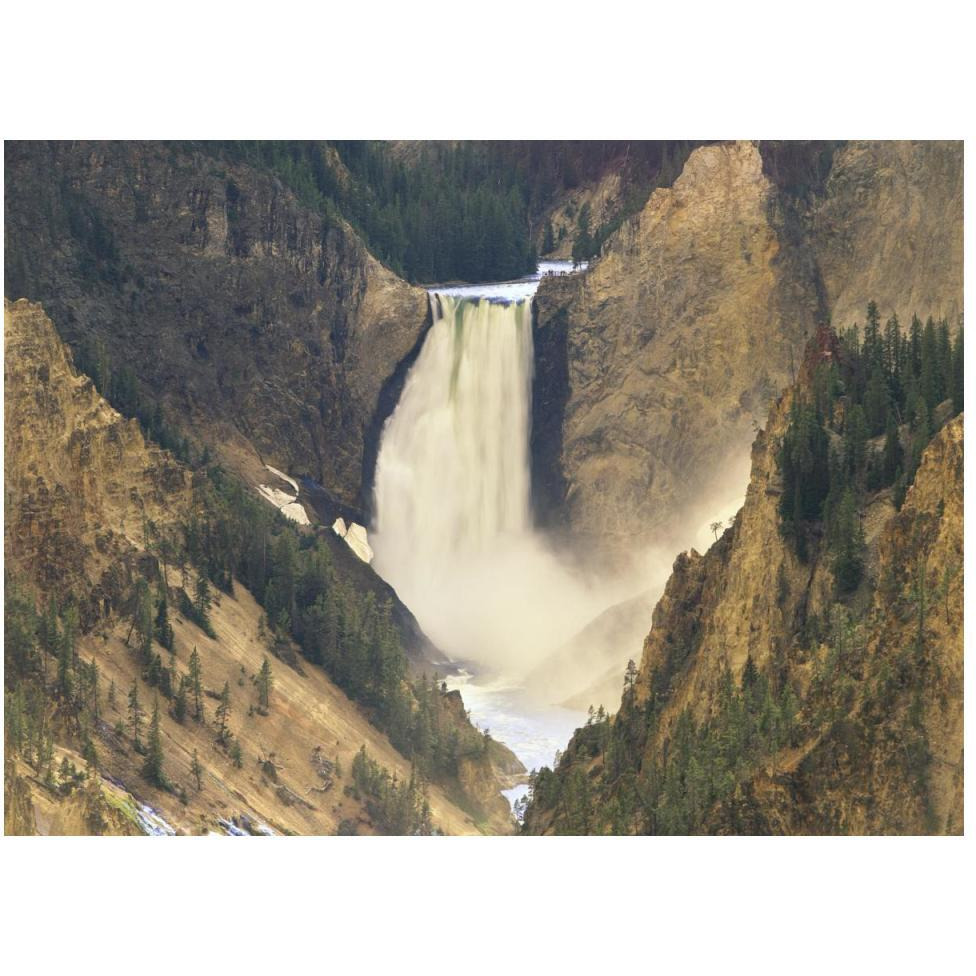 Lower Yellowstone Falls and Grand Canyon of Yellowstone National Park, Wyoming-Paper Art-50&quotx38"
