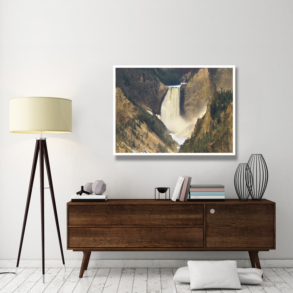 Lower Yellowstone Falls and Grand Canyon of Yellowstone National Park, Wyoming-Paper Art-50&quotx38"