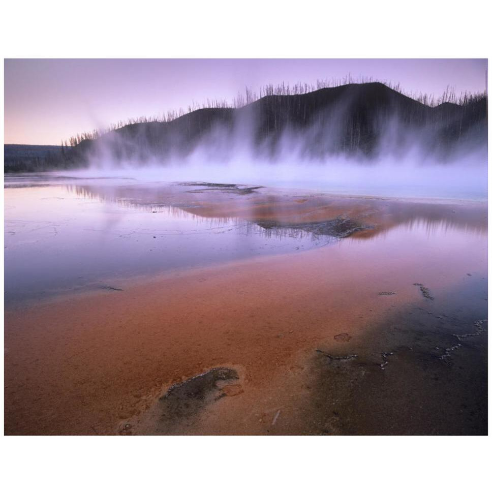 Steaming hot springs at Lower Geyser Basin, Yellowstone National Park, Wyoming-Paper Art-42&quotx32"
