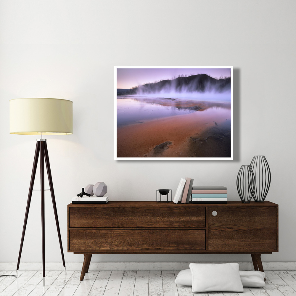 Steaming hot springs at Lower Geyser Basin, Yellowstone National Park, Wyoming-Paper Art-50&quotx38"