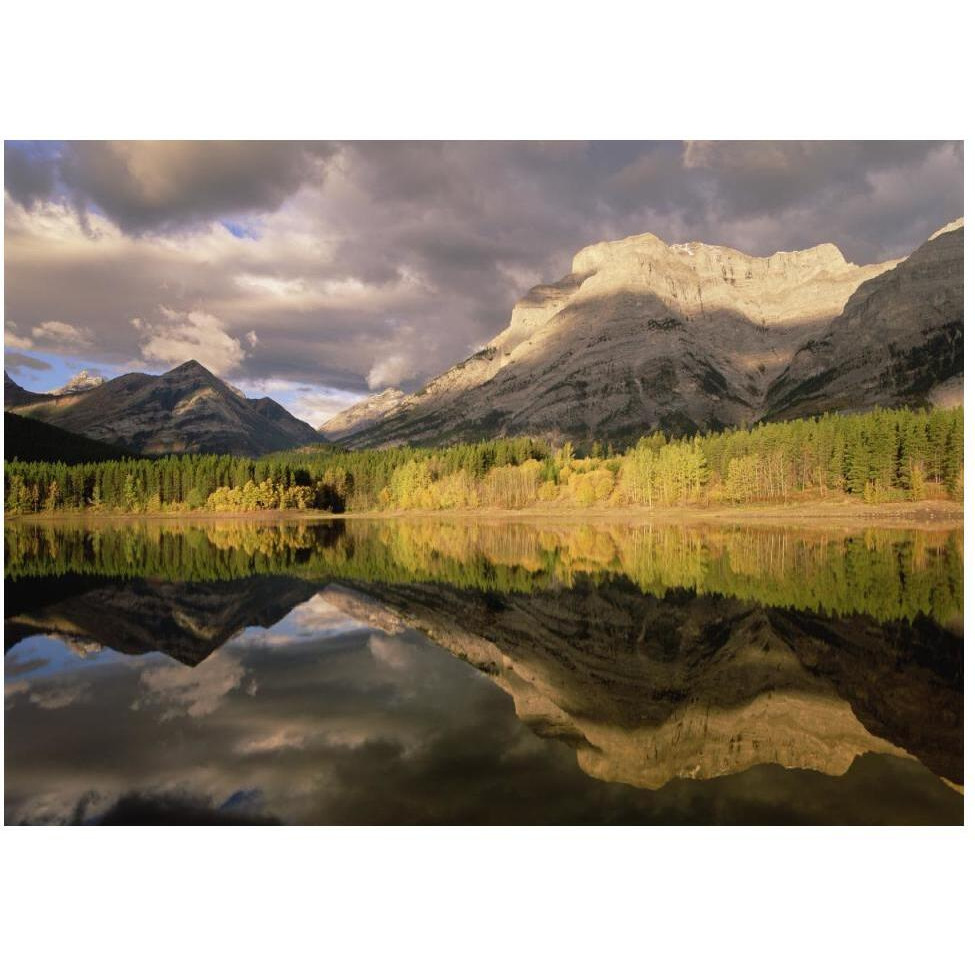 Fortress Mountain and Mt Kidd at Wedge Pond, Kananaskis Country, Alberta, Canada-Paper Art-50&quotx38"