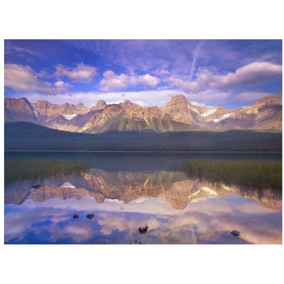 Mount Chephren reflected in Waterfowl Lake, Banff National Park, Alberta, Canada-Paper Art-34&quotx26"