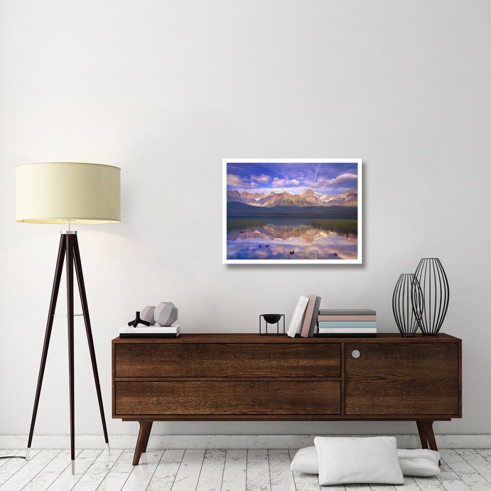 Mount Chephren reflected in Waterfowl Lake, Banff National Park, Alberta, Canada-Paper Art-34&quotx26"