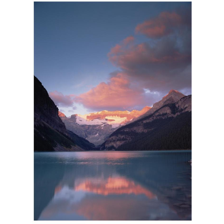 Alpenglow, Lake Louise and Victoria Glacier, Banff National Park, Alberta, Canada-Paper Art-20&quotx26"