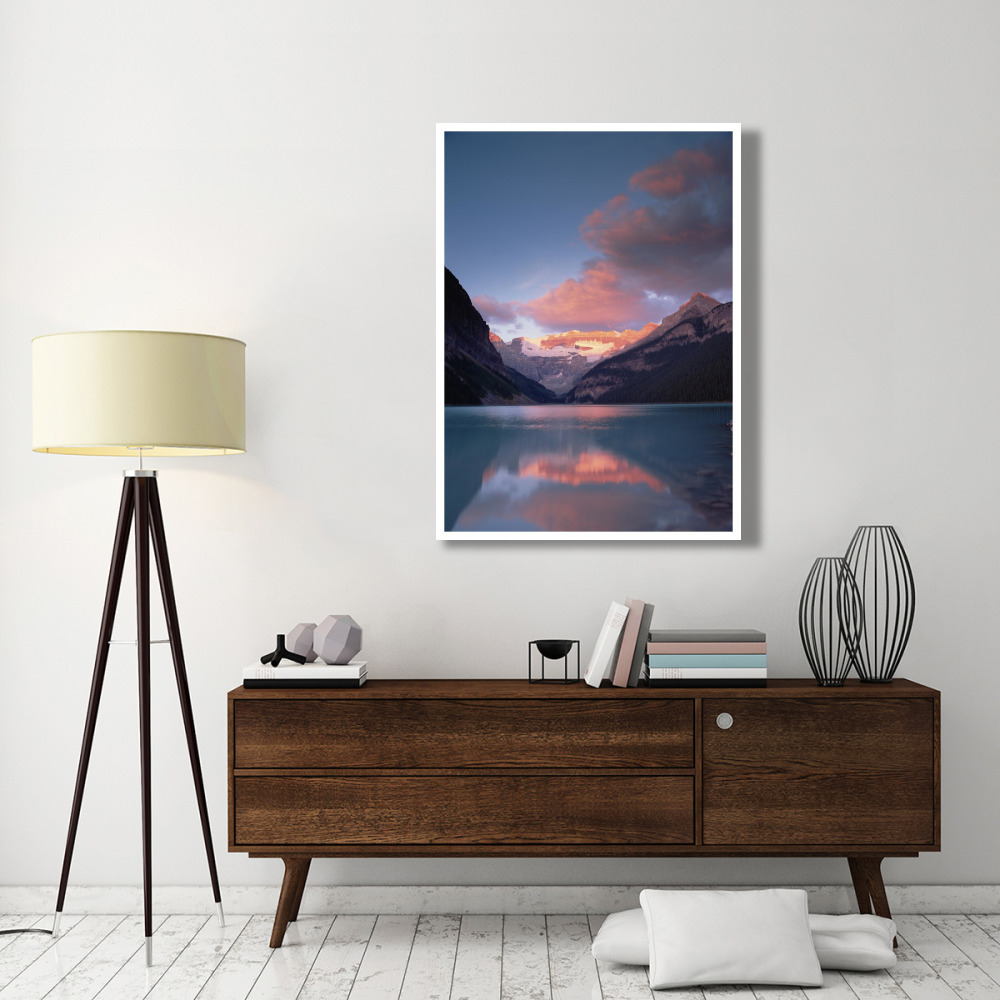 Alpenglow, Lake Louise and Victoria Glacier, Banff National Park, Alberta, Canada-Paper Art-38&quotx50"