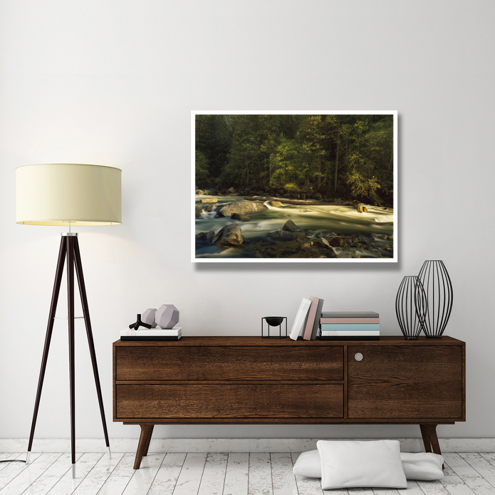 Merced River flowing through the valley floor, Yosemite National Park, California-Paper Art-50&quotx38"