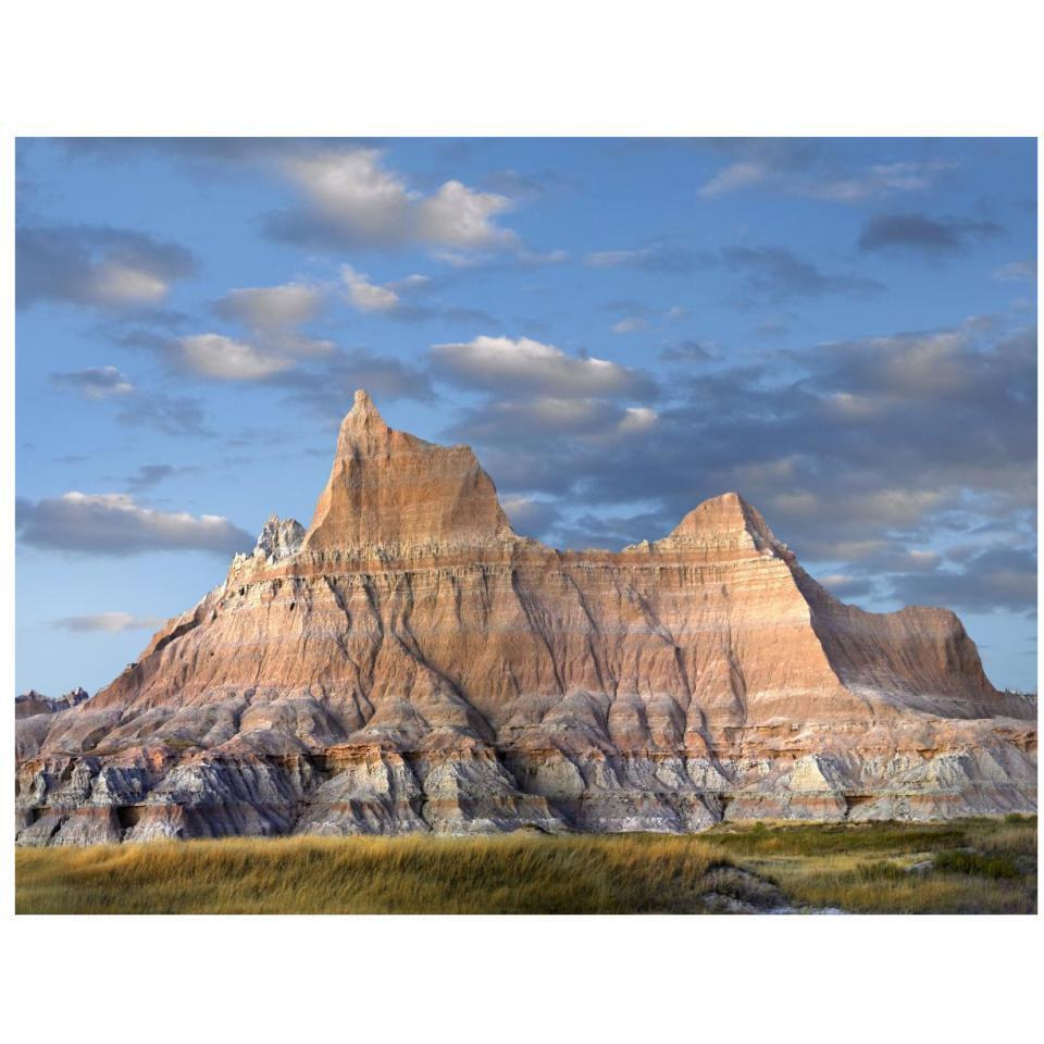 Sandstone striations and erosional features, Badlands National Park, South Dakota-Paper Art-34&quotx26"