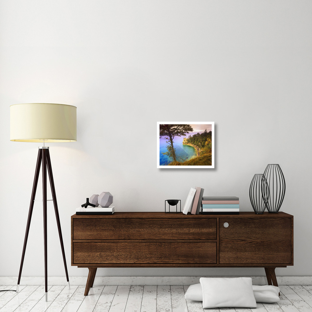 Castle Rock overlooking Lake Superior, Pictured Rocks National Lakeshore, Michigan-Paper Art-22&quotx18"