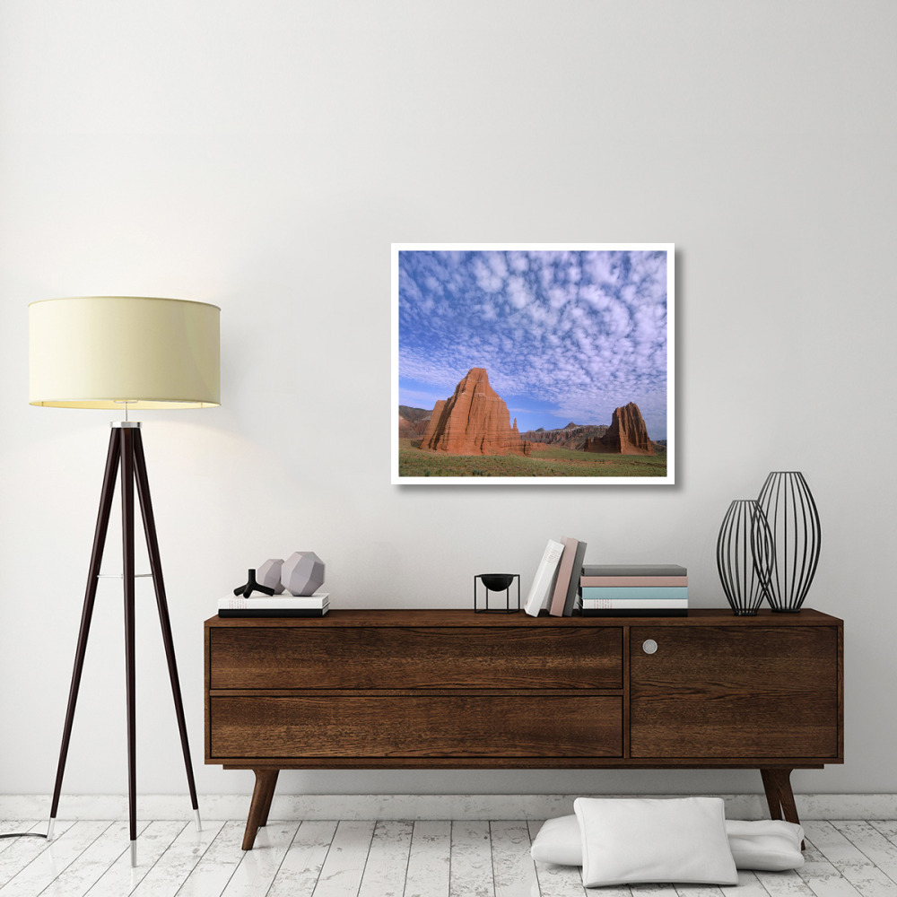 Sandstone formations, Temples of the Sun and Moon, Capitol Reef National Park, Utah-Paper Art-38&quotx32.24"